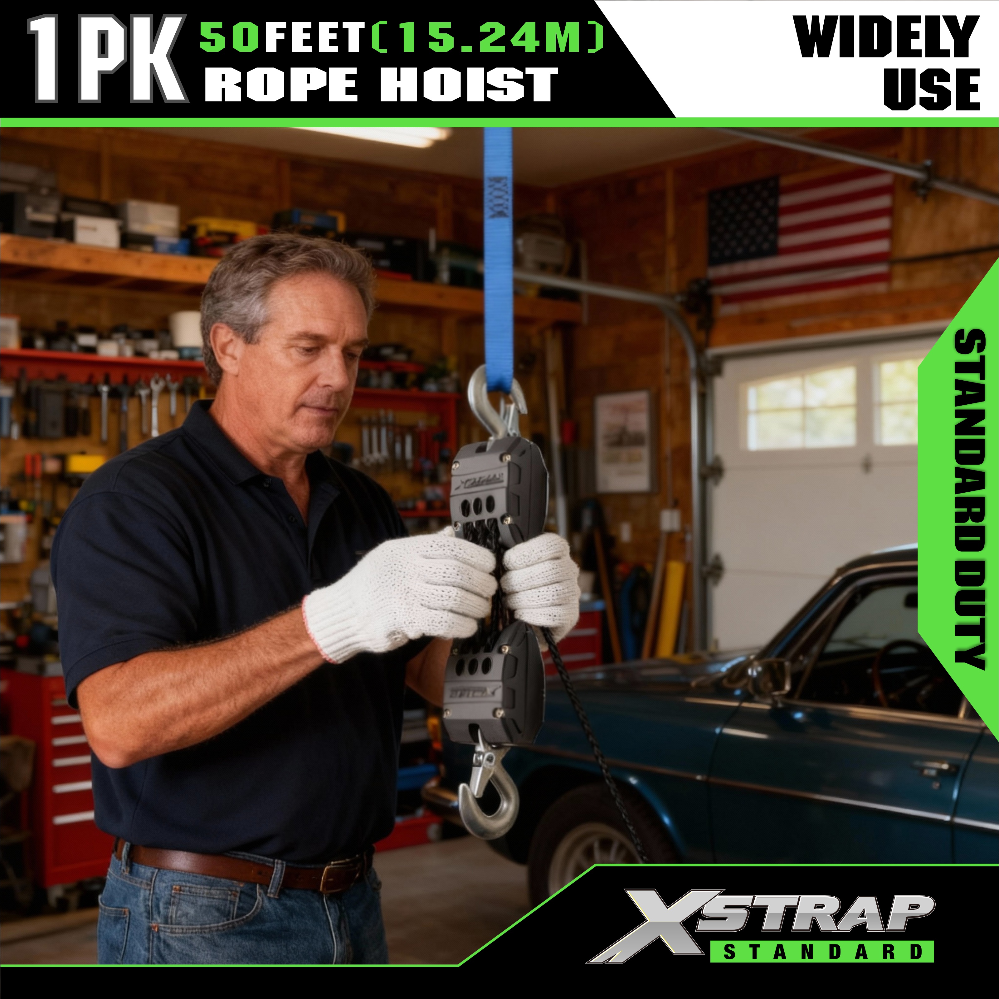 XSTRAP AHLT0003 Wit touwtakelsysteem 1000LB capaciteit