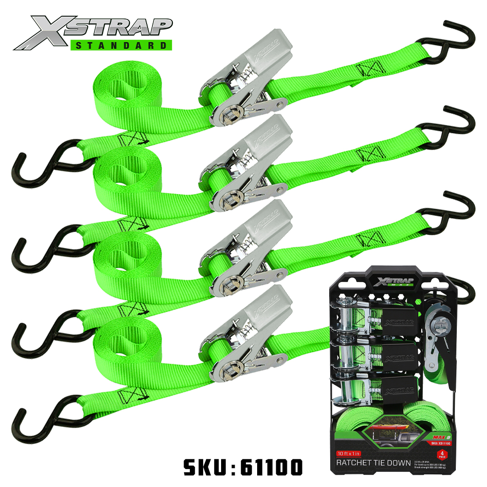 Xstrap 61100 1” x 15’ 4PK Ratelspanband 500lb SWL