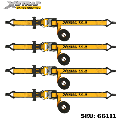 Xstrap 66111 1-1/2” x 16’ 4PK T-handvat Ratelbevestiging 1100lb SWL