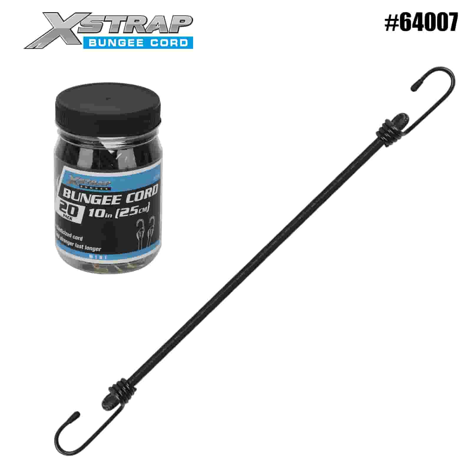 Xstrap 64007 20PK MINI bungeekoorden 4 mm x 10 inch 44-55 lbs SWL